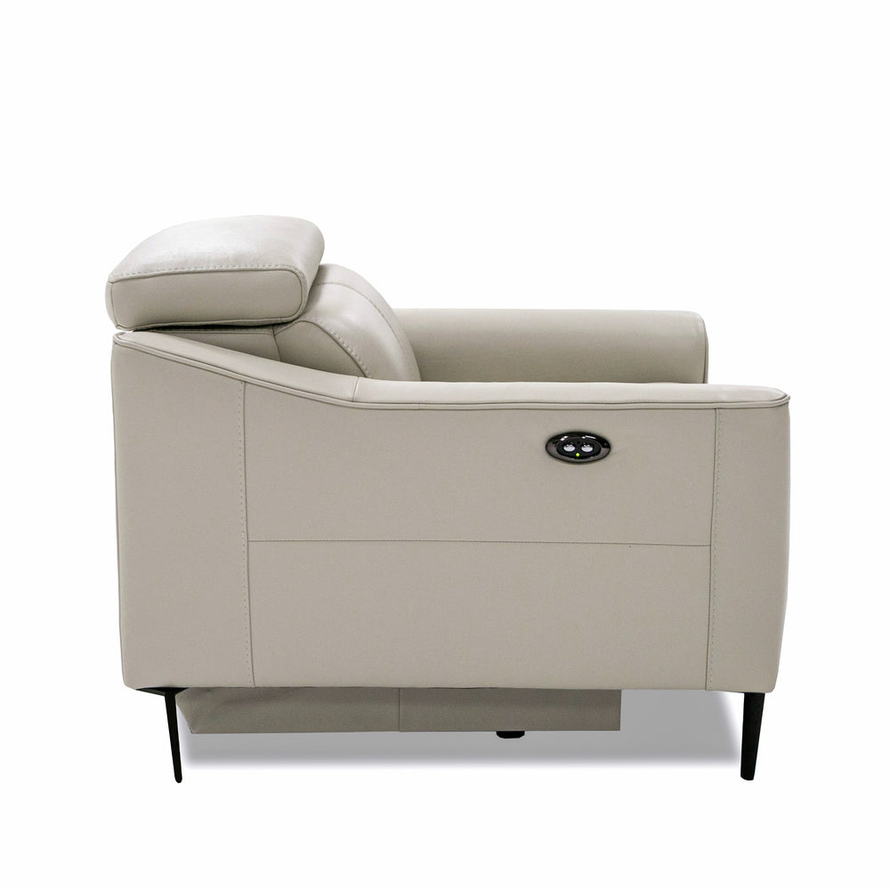 Eden - Modern Grey Leather Armchair - View 4