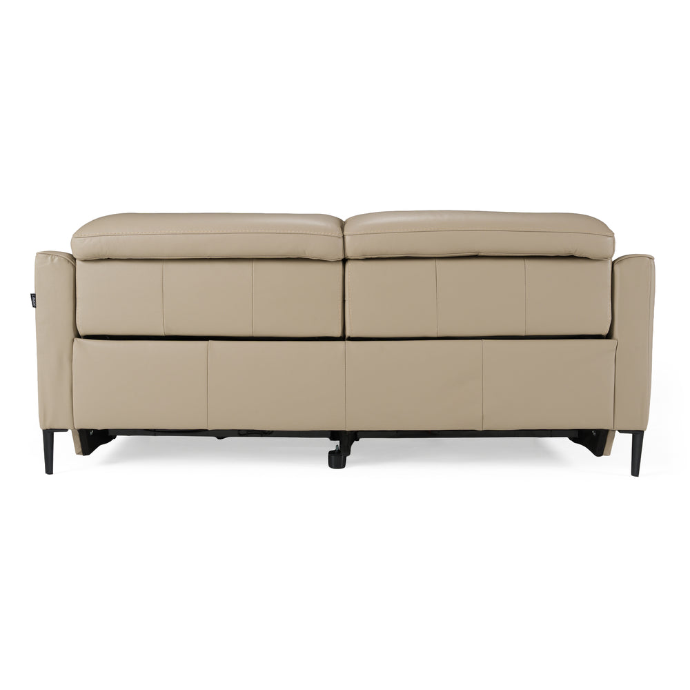 Eden - Modern Taupe Leather Sofa With 2 Recliners - View 5