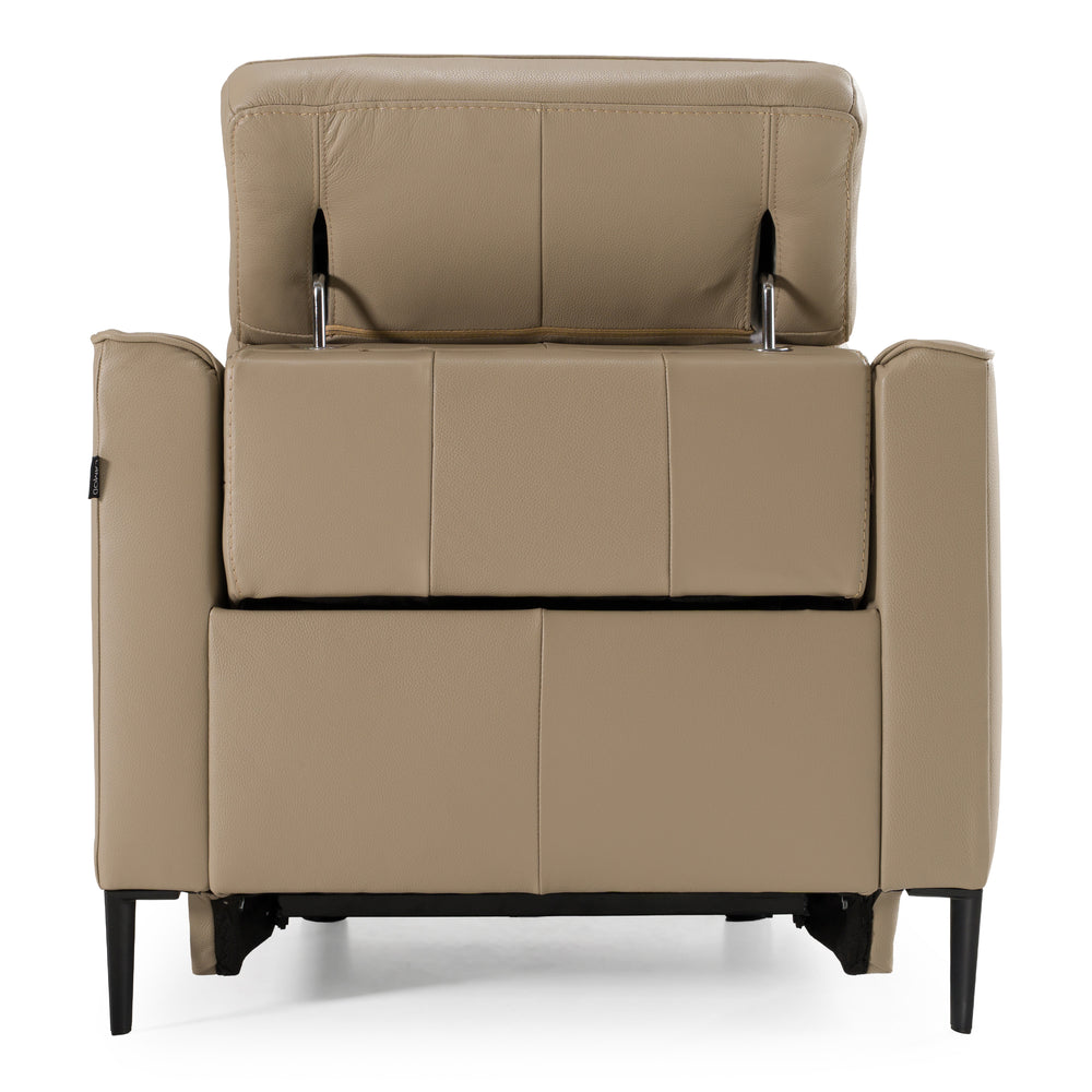 Eden - Modern Taupe Leather Recliner Chair