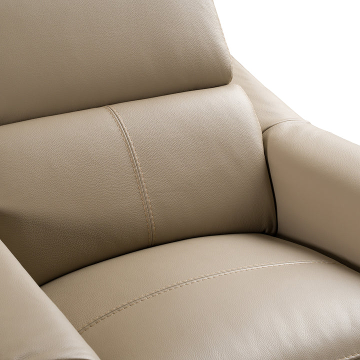 Eden - Modern Taupe Leather Recliner Chair