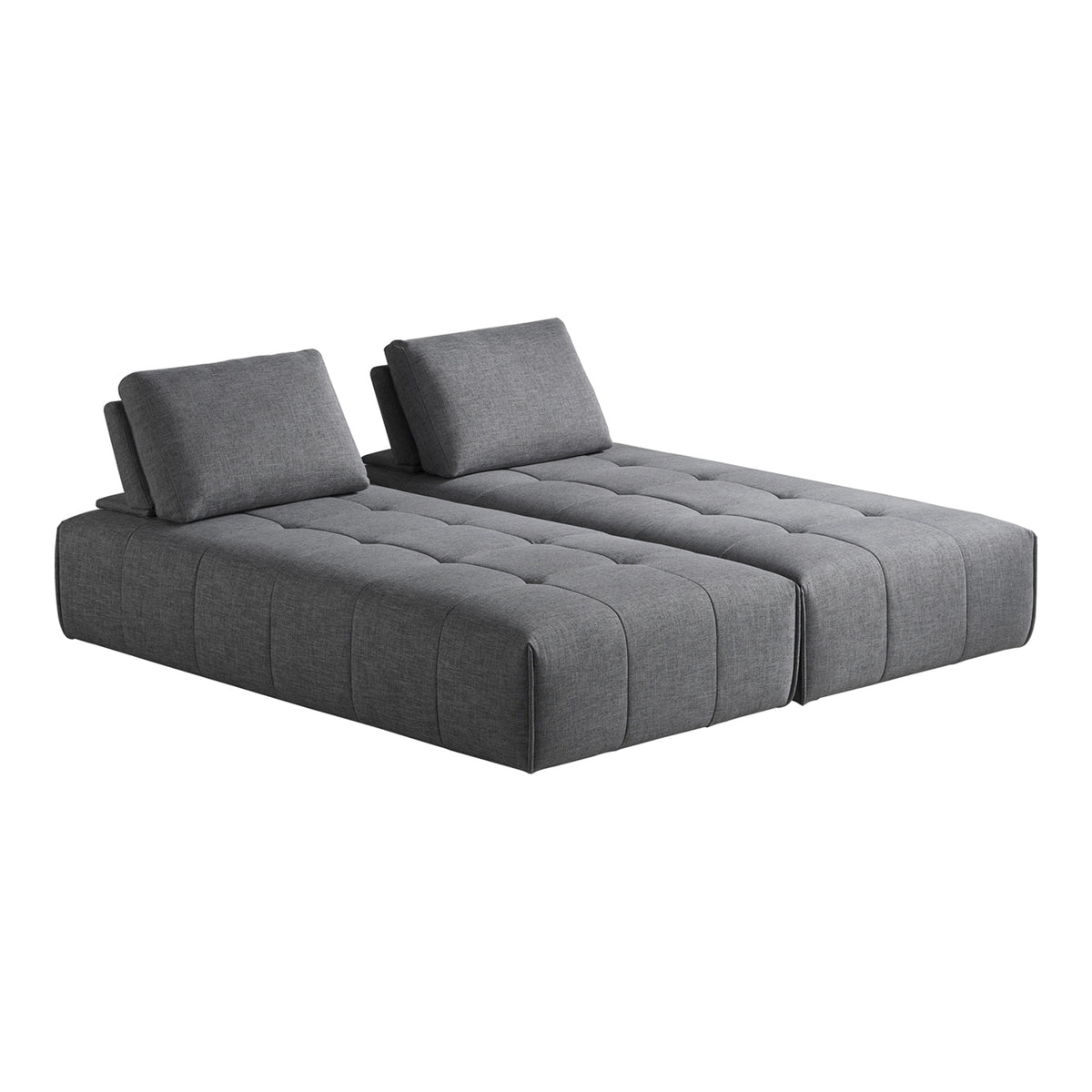 Edgar - Modern Grey Fabric Modular Sectional Sofa - View 6