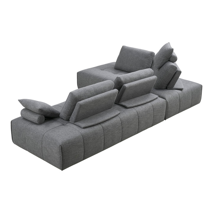 Edgar - Modern Grey Fabric Modular Sectional Sofa