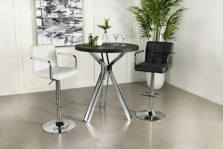 Edgerton - Round Pub Height Bistro Bar Table - Dark Oak Bar Table modern furniture Contempo Furniture