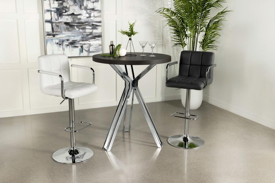 Edgerton - Round Pub Height Bistro Bar Table - Dark Oak Bar Table modern furniture Contempo Furniture