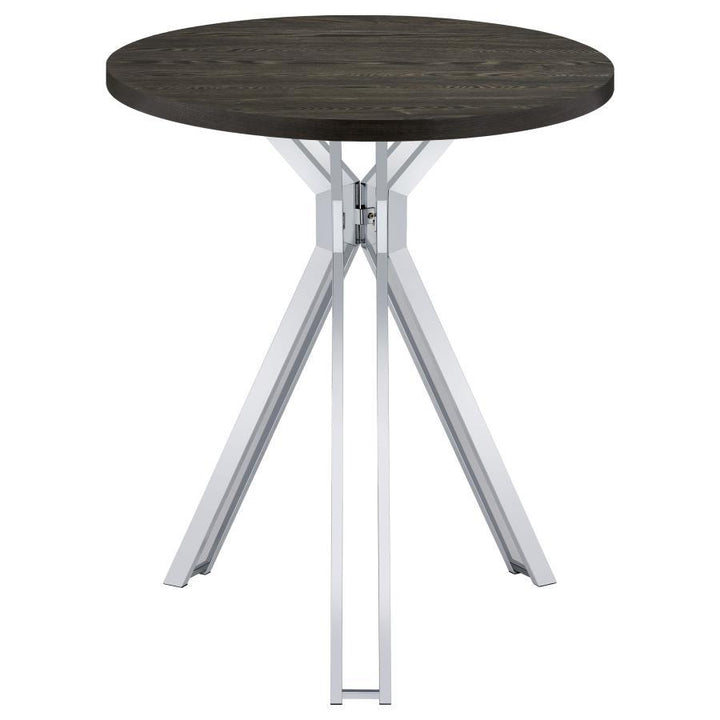 Edgerton - Round Pub Height Bistro Bar Table - Dark Oak Bar Table modern furniture Contempo Furniture