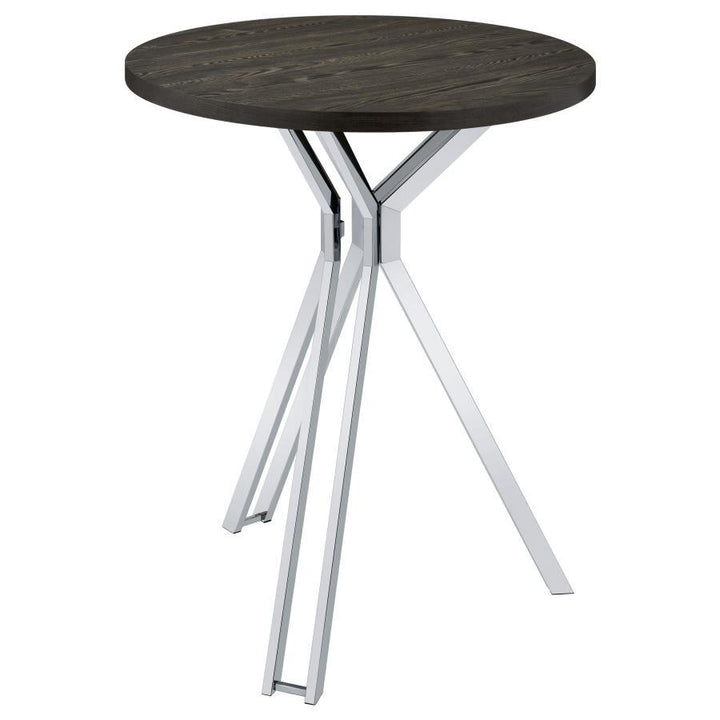 Edgerton - Round Pub Height Bistro Bar Table - Dark Oak Bar Table modern furniture Contempo Furniture