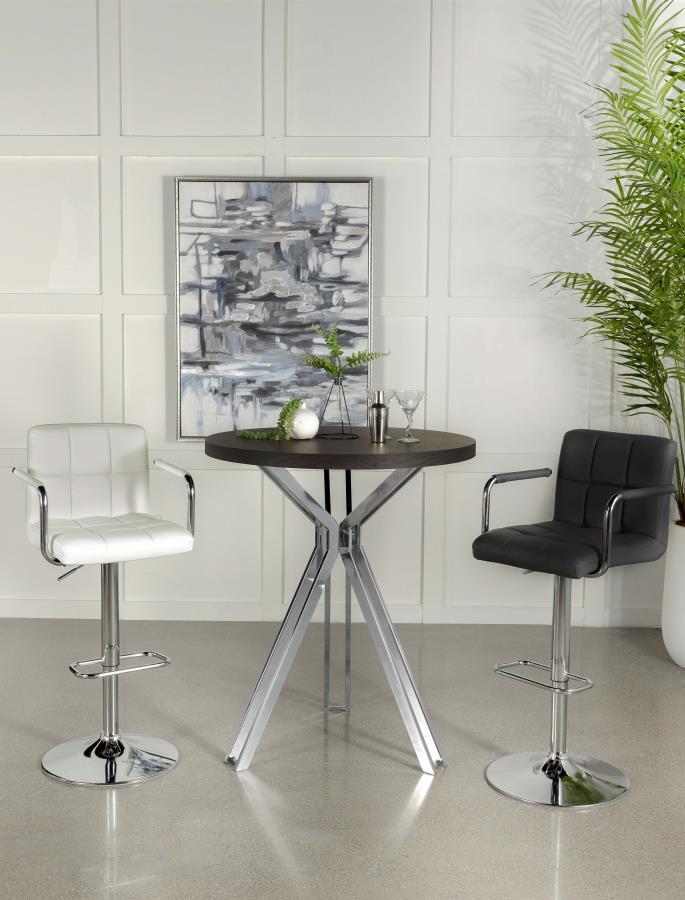 Edgerton - Round Pub Height Bistro Bar Table - Dark Oak Bar Table modern furniture Contempo Furniture
