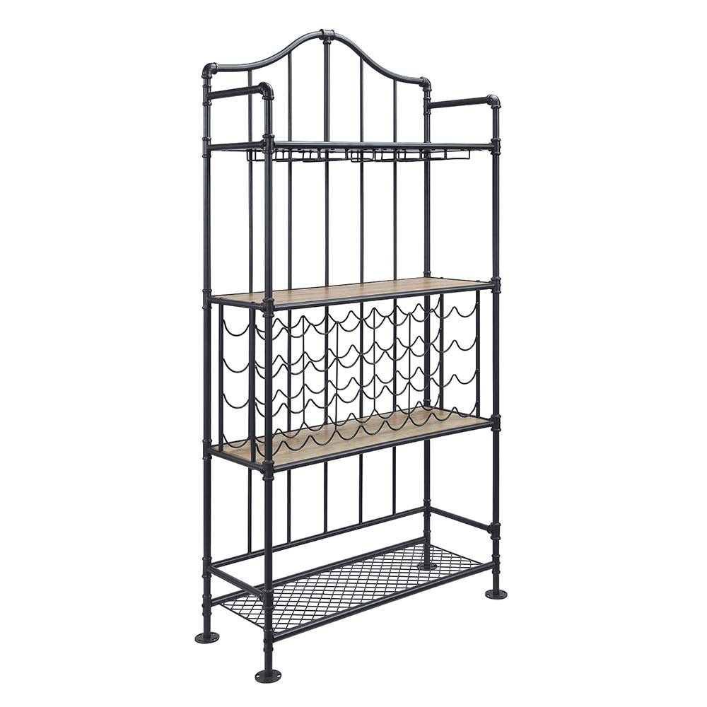 Edina Wine Rack - Oak & Sandy Black – view 2
