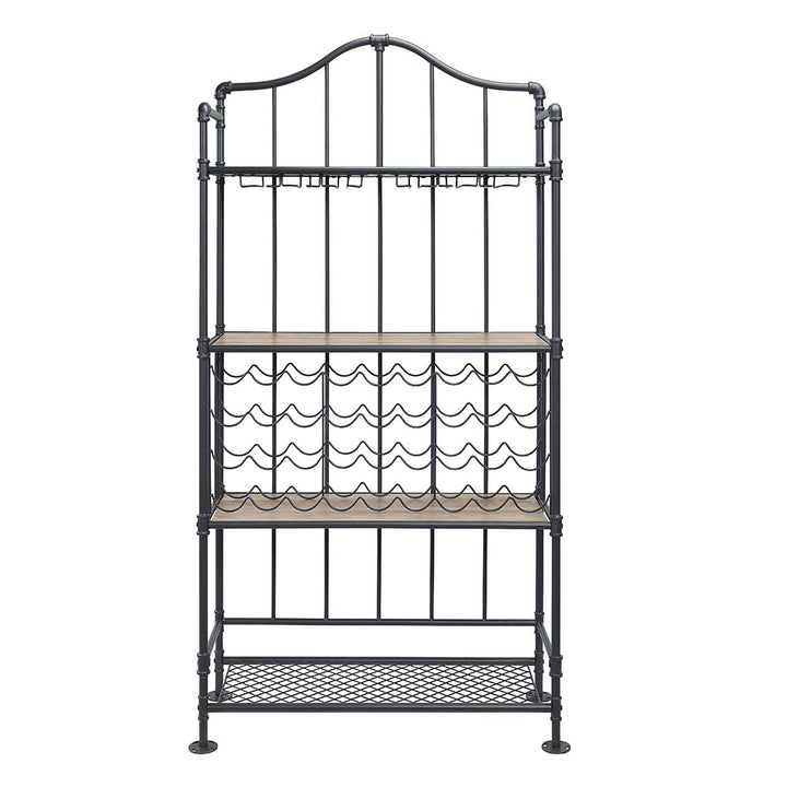 Edina Wine Rack - Oak &amp; Sandy Black – view 3