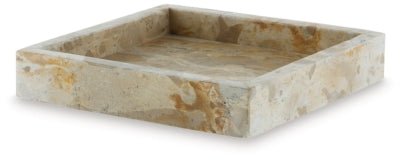 Edurton Tray (Set of 2) - Beige Trays modern furniture Contempo Furniture