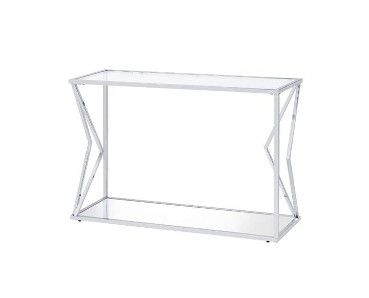 Virtue - Sofa Table - Clear Glass & Chrome