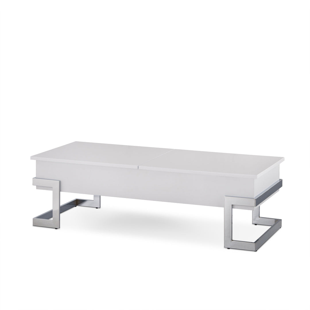 Calmam - High Gloss Coffee Table With Lift Top - White