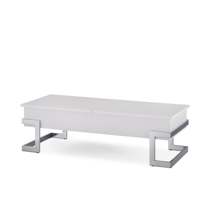 Calmam - High Gloss Coffee Table With Lift Top - White