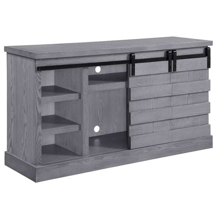Amrita - TV Stand With Fireplace - Gray Oak