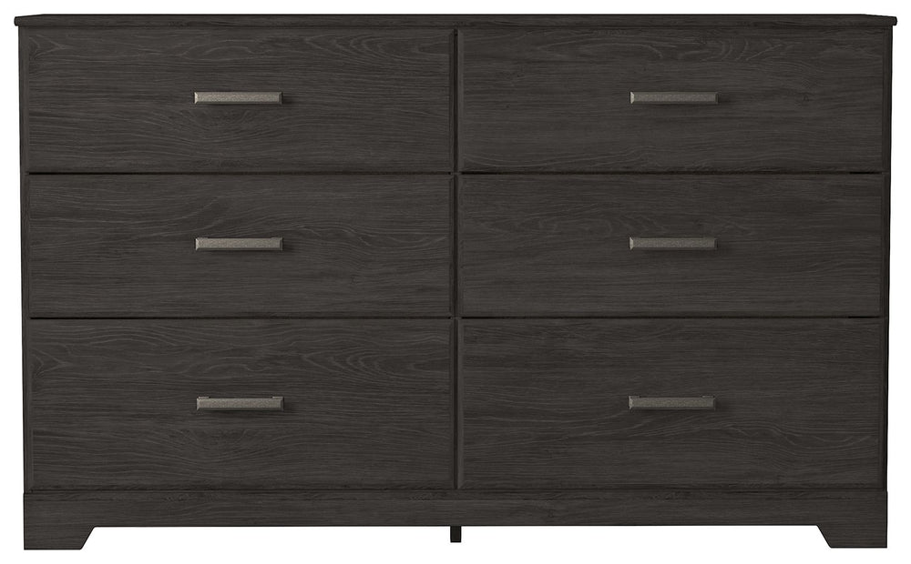 Belachime - Six Drawer Dresser - Charcoal