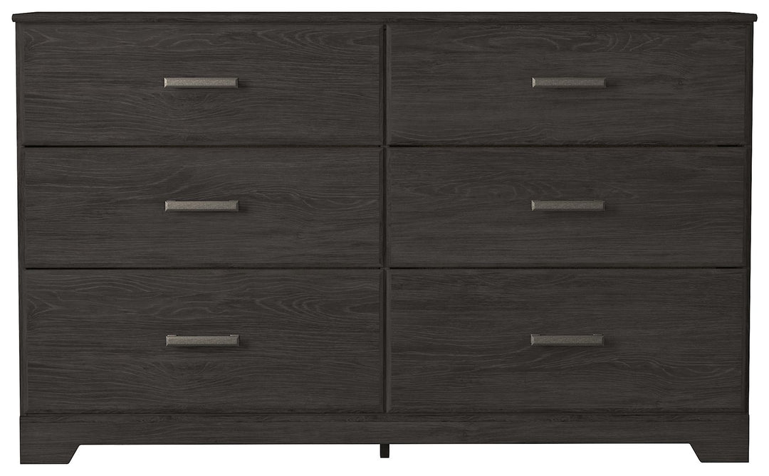 Belachime - Six Drawer Dresser - Charcoal