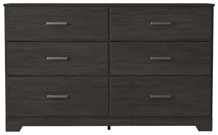 Belachime - Six Drawer Dresser - Charcoal