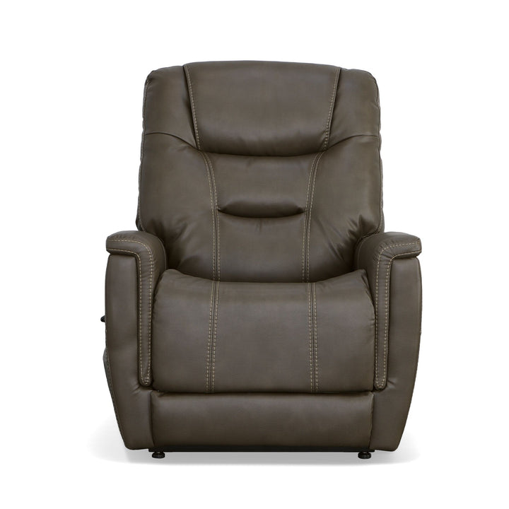 Shaw Fabric Power Lift Recliner with Power Headrest &amp; Lumbar in Driftwood