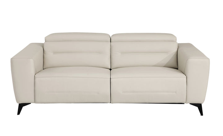 DivanItalia 989 Power Reclining 3-Piece Sofa Set with Power Headrest in Top-Grain Italian Leather - Beige