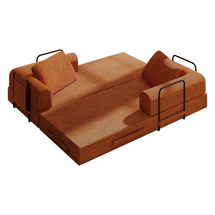 corduroy-convertible-sleeper-sofa-bed-with-pillow-organe