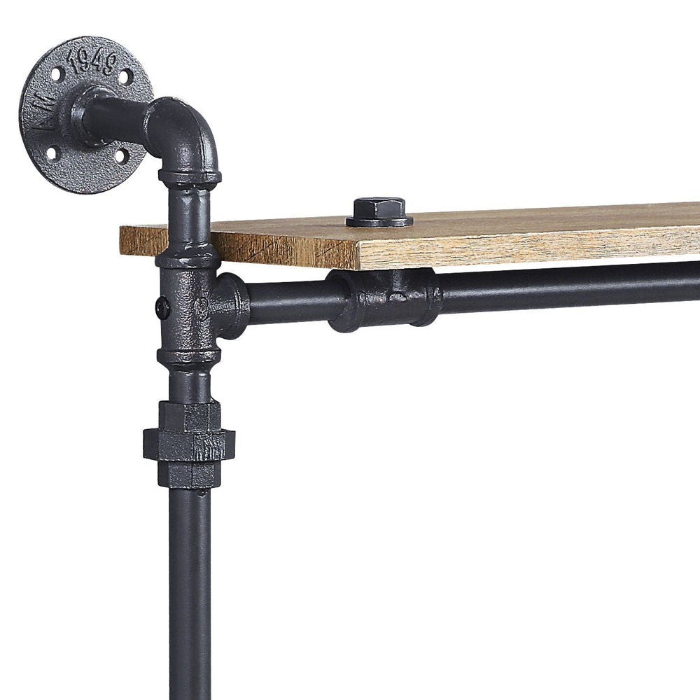 Brantley - 35" Wall Rack With 3 Shelves - Oak & Sandy Black