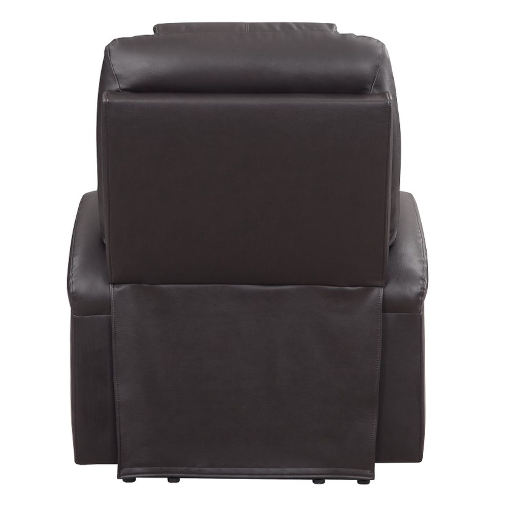 Evander - Recliner With Power Lift & Massage - Brown Leather Aire