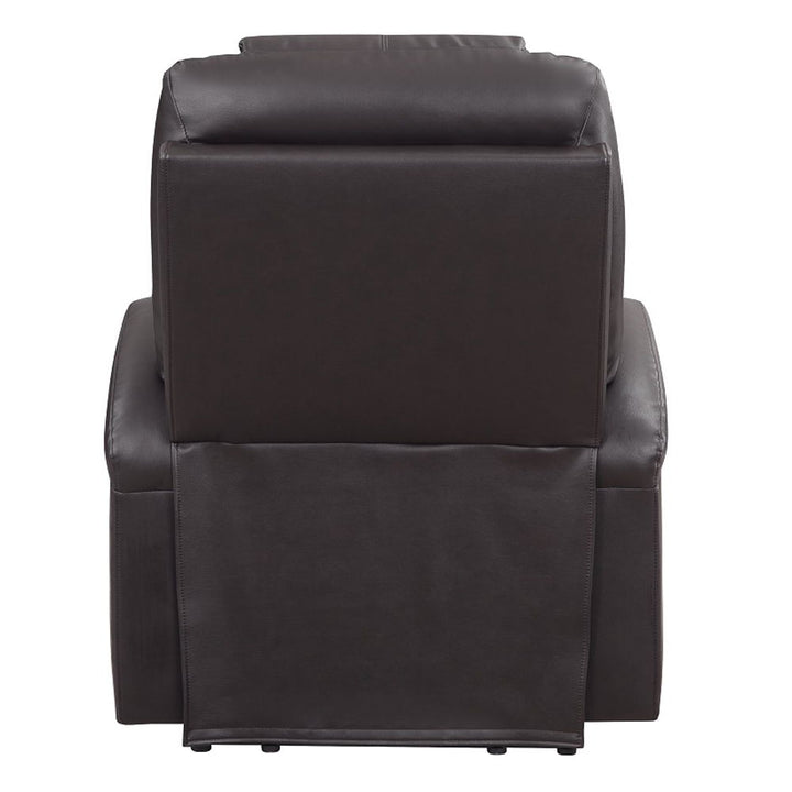 Evander - Recliner With Power Lift & Massage - Brown Leather Aire