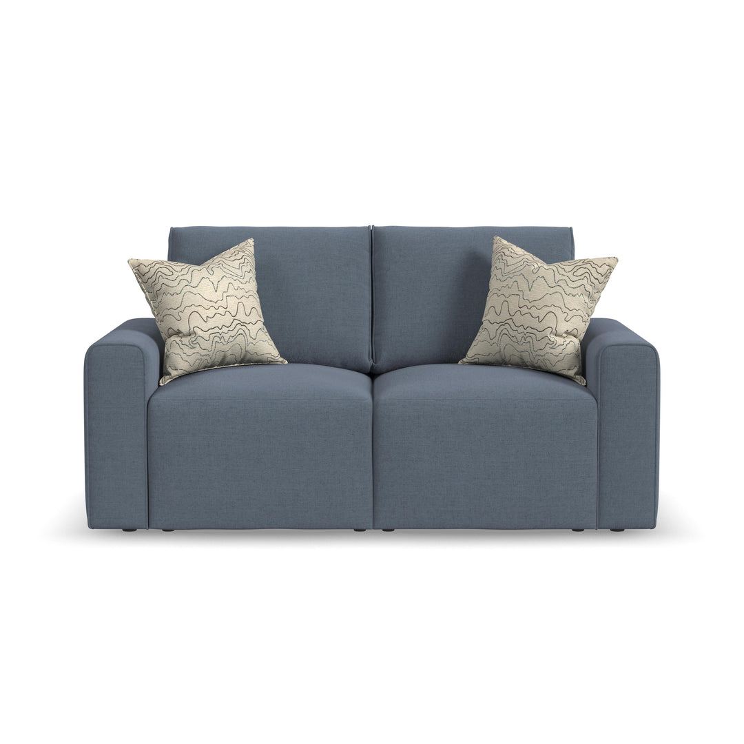Dawson  Stationary Loveseat  Blue