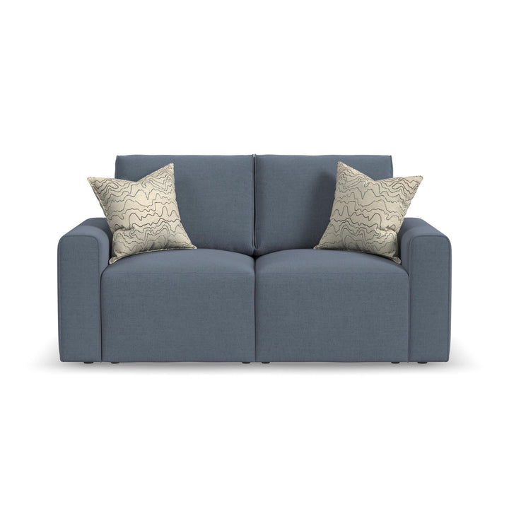 Dawson  Stationary Loveseat  Blue