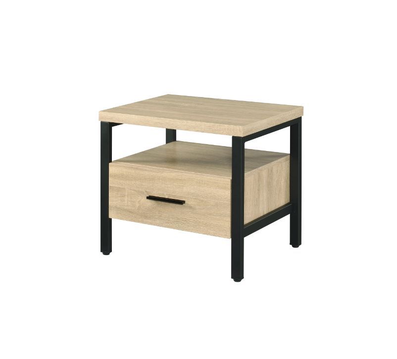 ACME Furniture Yawan Accent Table Oak & Black