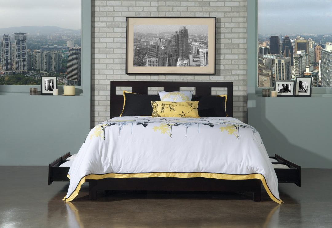 Modus Furniture Rv23D4 Riva Wood Storage Bed In Espresso