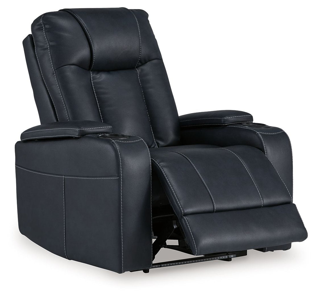 Feazada - Power Recliner With Adj Headrest - Sapphire