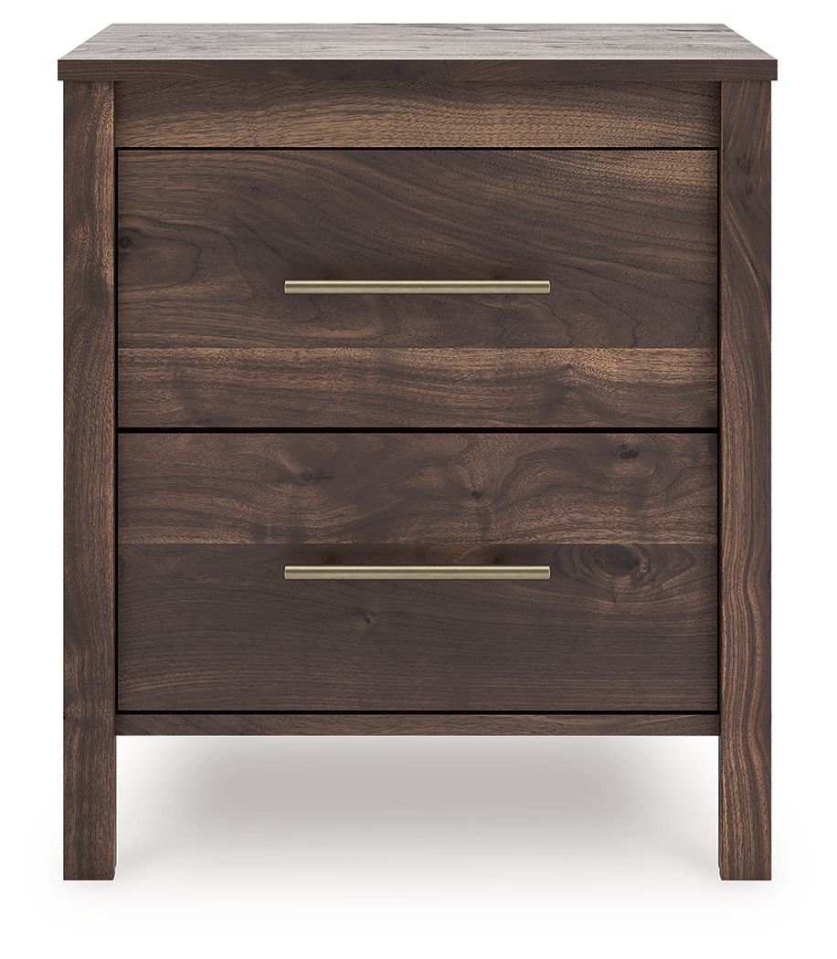 Calverson - Two Drawer Night Stand - Mocha