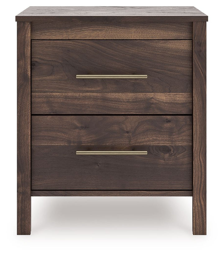 Calverson - Two Drawer Night Stand - Mocha