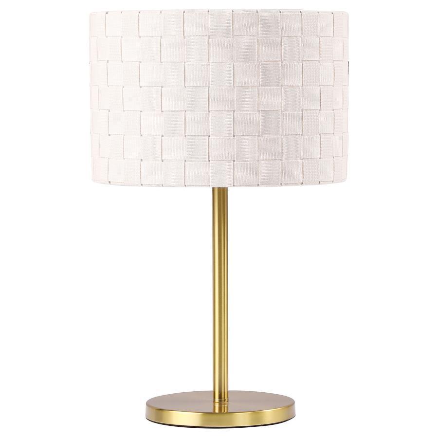 Coaster Furniture Ramiro - Drum Shade Metal Bedside Table Lamp - Gold