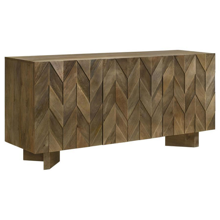 Coaster Furniture Tyler - 3 Door Solid Wood Sideboard Buffet Cabinet - Mango Brown