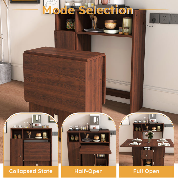 folding-dining-table-with-wall-mounted-sideboard-storage-in-walnut