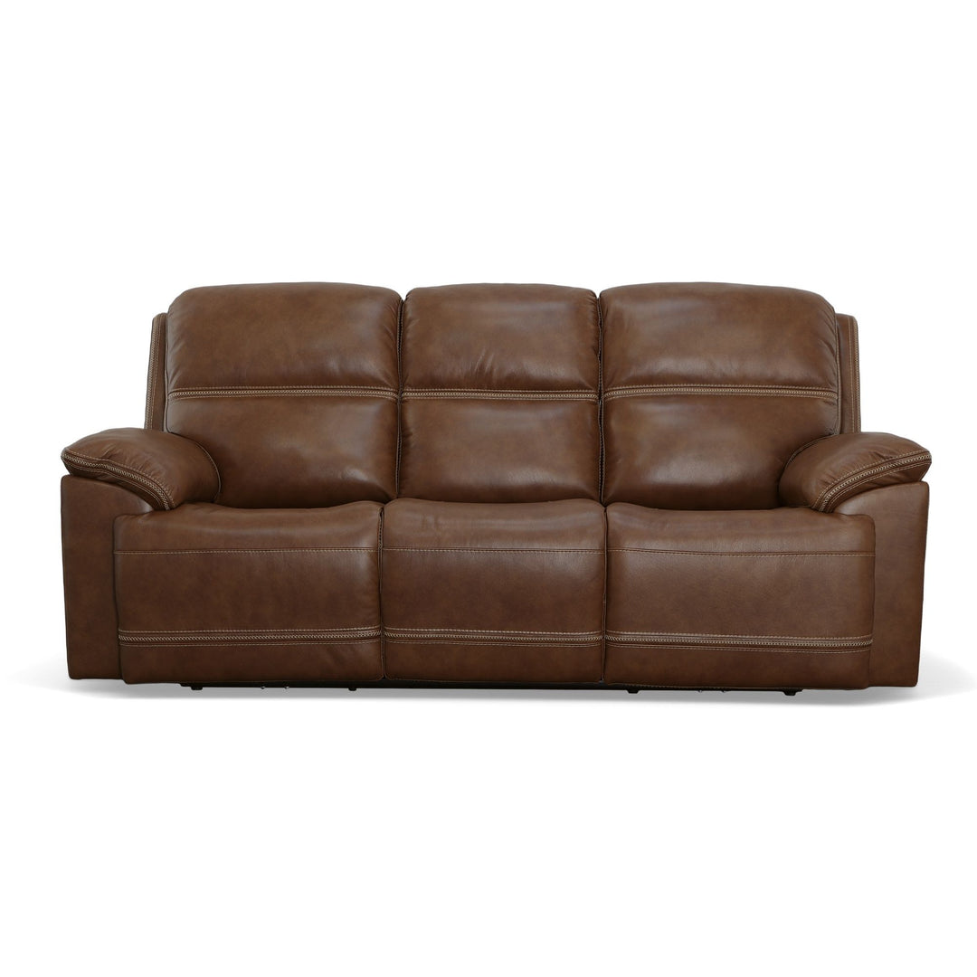 Flexsteel 1759-62PH-20272 Jackson  Power Reclining Sofa With Power Headrests  Whiskey