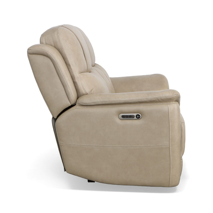 Crew Power Reclining Loveseat With Power Headrests &amp; Lumbar Pebble