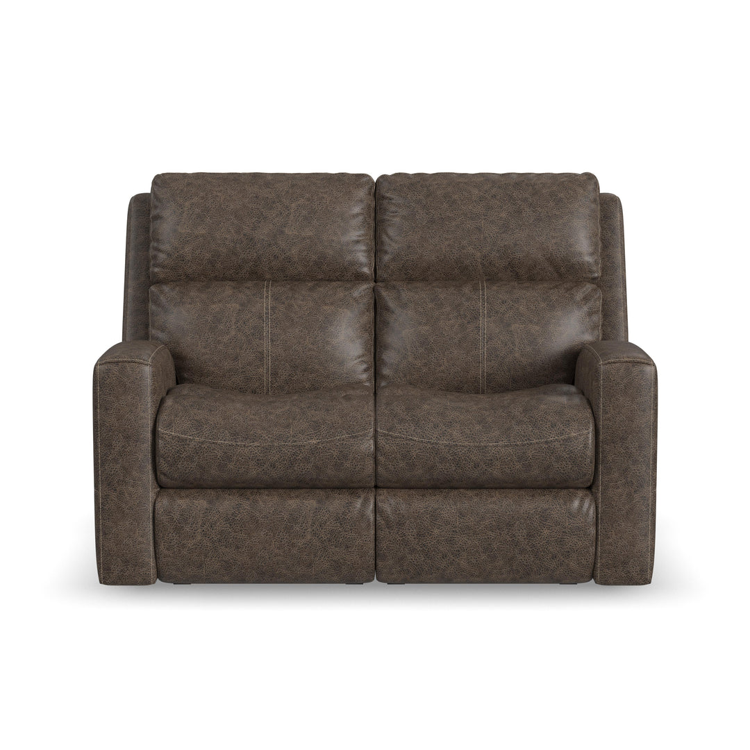 Score  Power Reclining Loveseat With Power Headrests & Lumbar  Brown