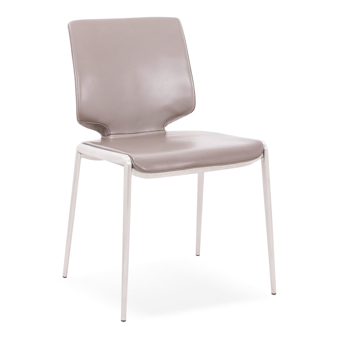 Eileen - Modern Dark Grey Eco-Leather Dining Chair (Set of 2)