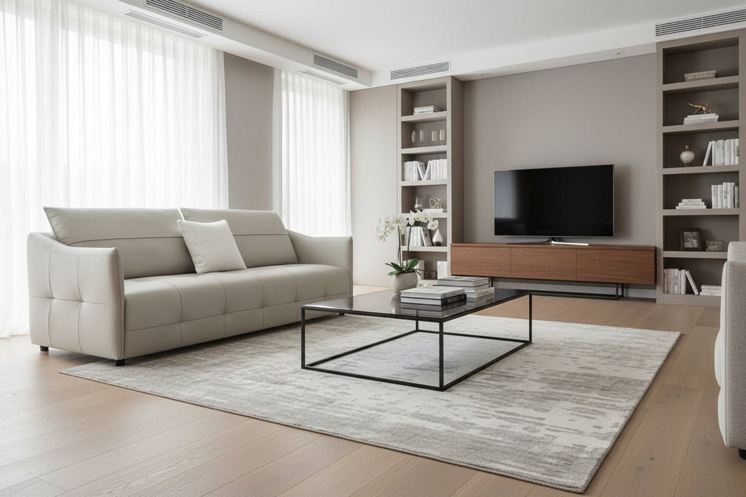 EK - Y1007 - SF Top Grain Genuine Leather Sofa Leather Sofa modern furniture Contempo Furniture