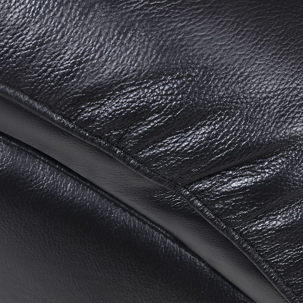 EK078 Black Italian Full Leather Sofa Leather Sofa modern furniture Contempo Furniture