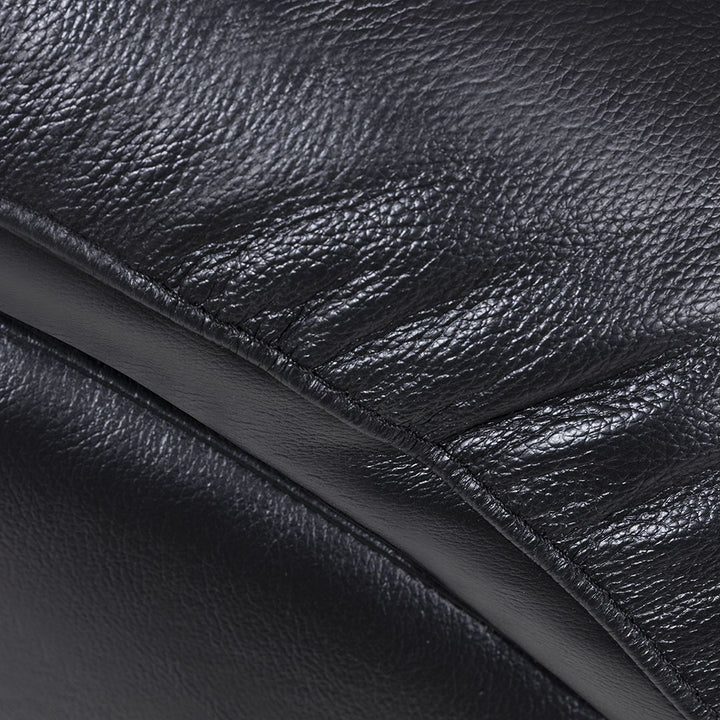 EK078 Black Italian Full Leather Sofa Leather Sofa modern furniture Contempo Furniture