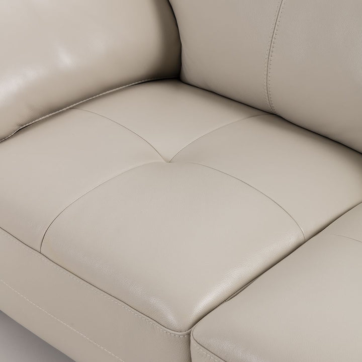 EK078 Light Gray Italian Full Leather Sofa Leather Sofa modern furniture Contempo Furniture