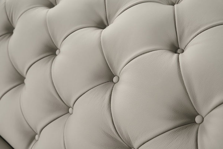 EK093 Light Gray Italian Leather Sofa Leather Sofa modern furniture Contempo Furniture