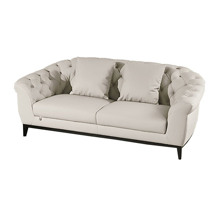 EK093 Light Gray Italian Leather Sofa Leather Sofa modern furniture Contempo Furniture