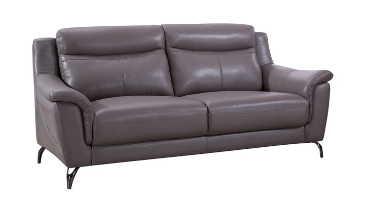 EK150 Dark Tan Genuine Leather Sofa Leather Sofa modern furniture Contempo Furniture