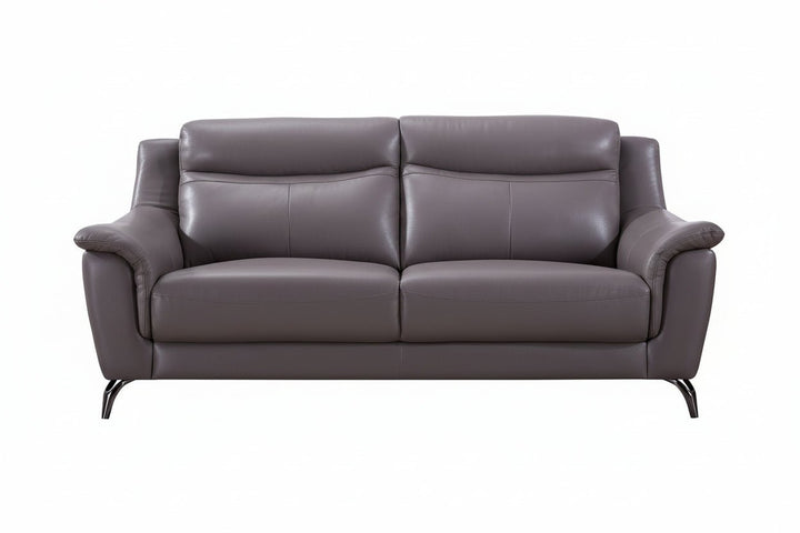 EK150 Dark Tan Genuine Leather Sofa Leather Sofa modern furniture Contempo Furniture