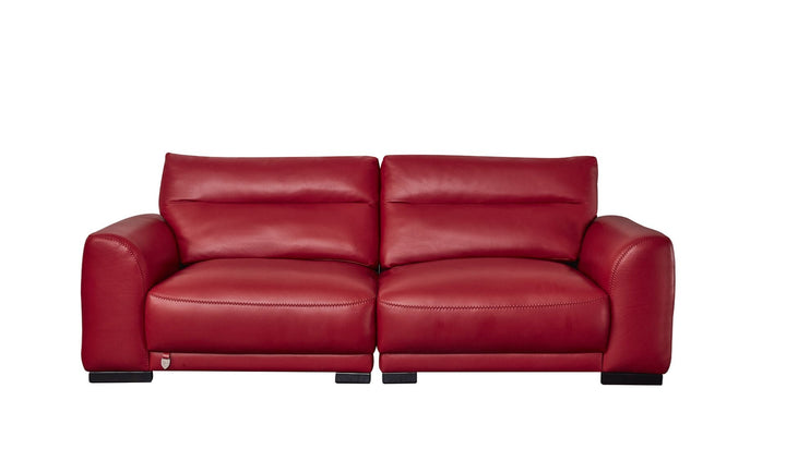 EK8012 Red Full Italian Leather Sofa Leather Sofa modern furniture Contempo Furniture